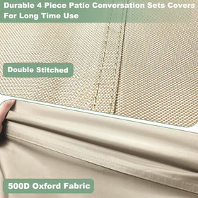Gasadar loveseat cover guards against rain and UV for year-round use.