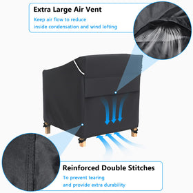 Gasadar windproof design with vent and straps locks cover in place