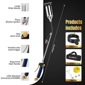 GasBRUH high pressure hose 8.8 ft enables flexible outdoor connections