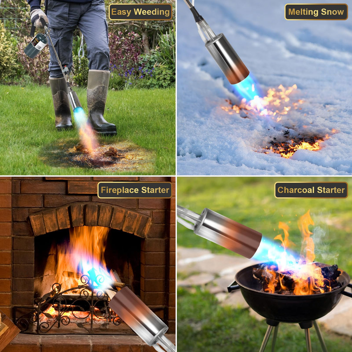 GasBRUH charcoal starter option for quick grill prep