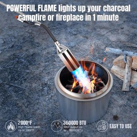 GasBRUH propane torch ignition system showing safe one handed control