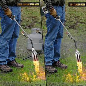 GasBRUH weed torch delivering up to 360k BTU for tough outdoor tasks