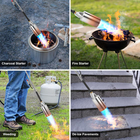 GasBRUH weed torch multi-use applications for weeding and ice melting