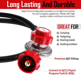 Gas One 2109-RED regulator body displaying adjustable pressure and durable fittings.