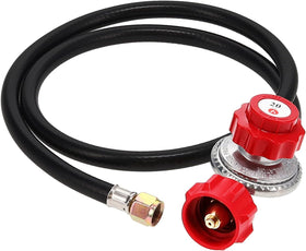 Gas One 2109-RED regulator with red knob for precise 0-20 psi control.