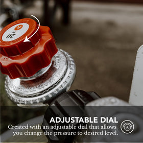 Gas One 2113 steel-braided hose delivers durable performance for outdoor cooking.