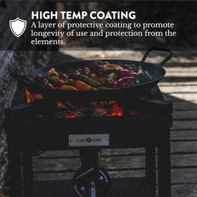 Gas One B-5350A sturdy frame supports stable outdoor cooking.