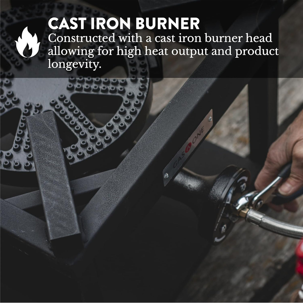 Gas One B-5350A wind protection keeps flame steady outdoors.