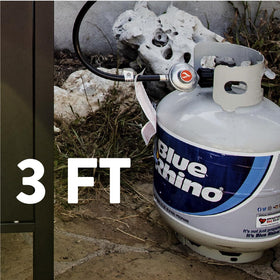 Gas One hose with brass fittings provides leak-free durability