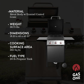GasOne GP-1030S outdoor cabinet-style design for organized grilling.