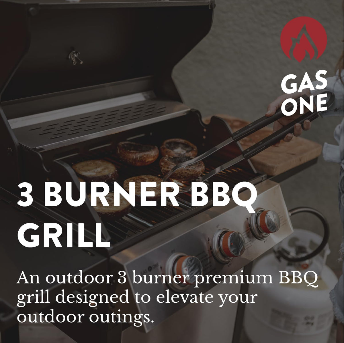 GasOne GP-1030S stainless steel body for durable outdoor use.