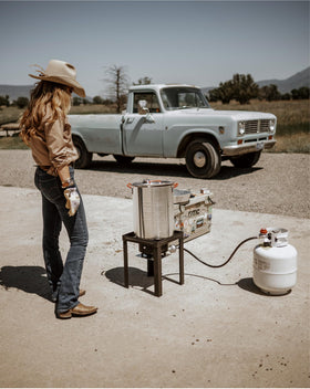 Gas One LP hose and regulator ensure safe gas flow