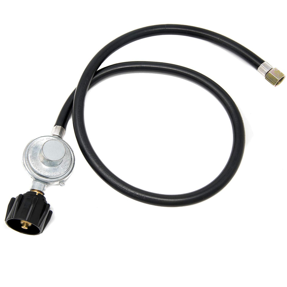 Gas One regulator and 3ft hose in box for quick setup