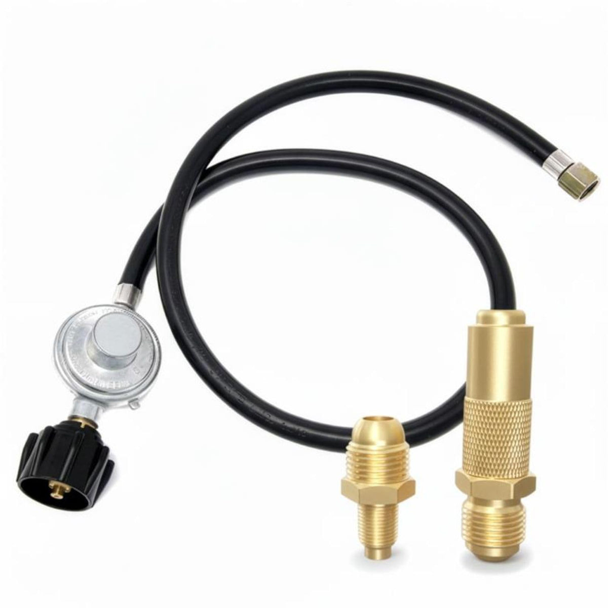 GasOne universal propane regulator hose for versatile outdoor cooking setups.