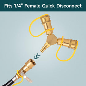 GASPRO 1/4-inch female quick-connect detail for secure connections.