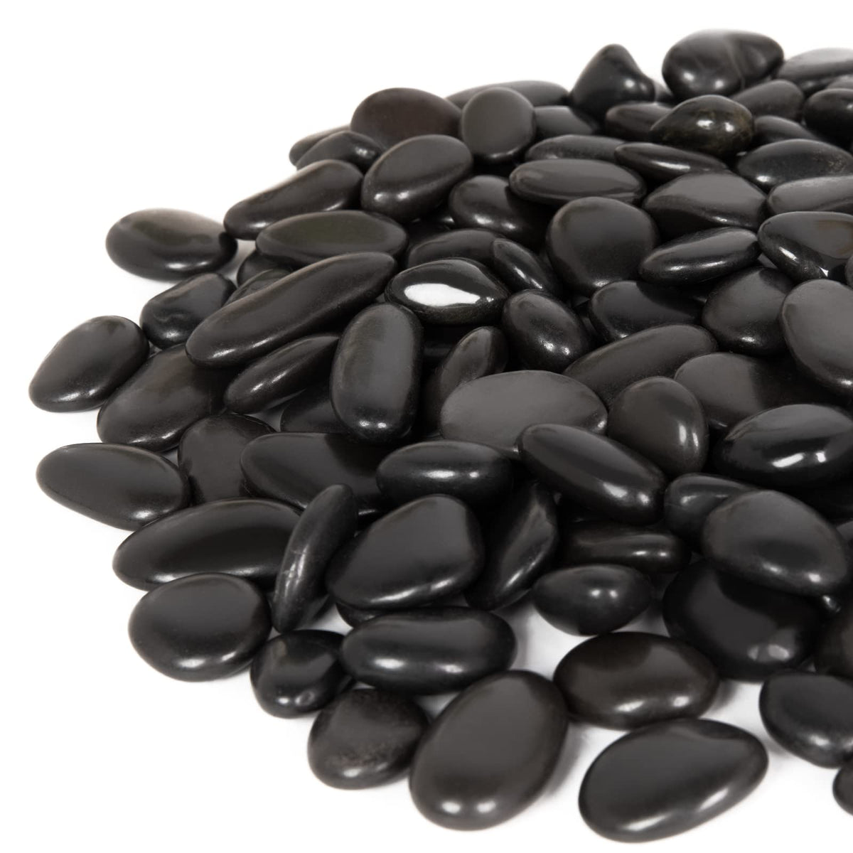 GASPRO 15lb Black River Rocks bag front view ideal for quick outdoor landscaping.
