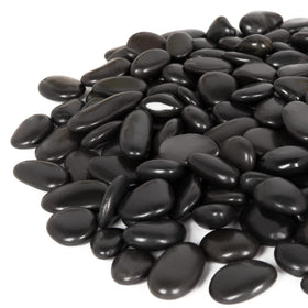 GASPRO 15lb Black River Rocks bag front view ideal for quick outdoor landscaping.
