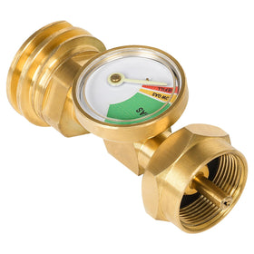 GasPro 1lb propane tank adapter with gauge for real-time fuel awareness
