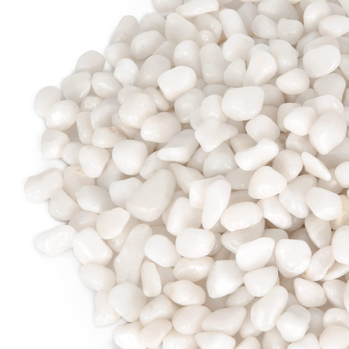 GasPro 5lb white pebbles for indoor plants with polished finish for planters.
