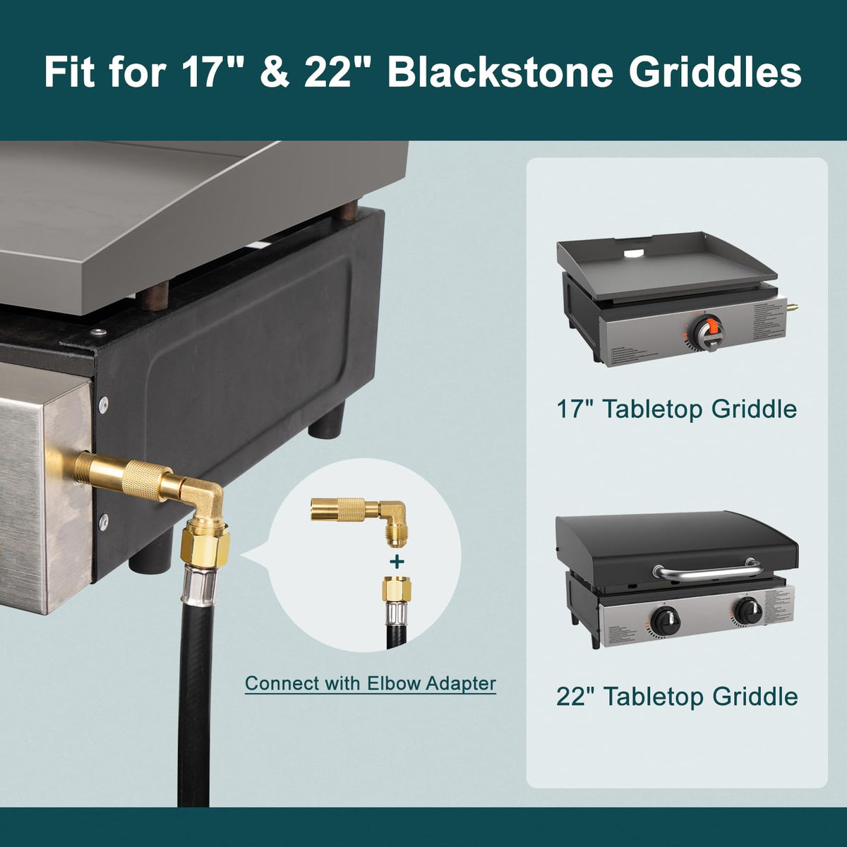 GASPRO quick-connect hose compatible with Blackstone griddles and accessories