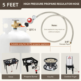 GasPro brass connector with QCC-1 fitting for secure connections.