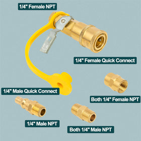 GasPro brass construction provides durable, corrosion-resistant propane fittings