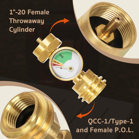 GasPro brass adapter shows durable construction for reliable outdoor cooking connections