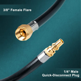 GasPro brass quick-connect fittings provide a reliable airtight seal.