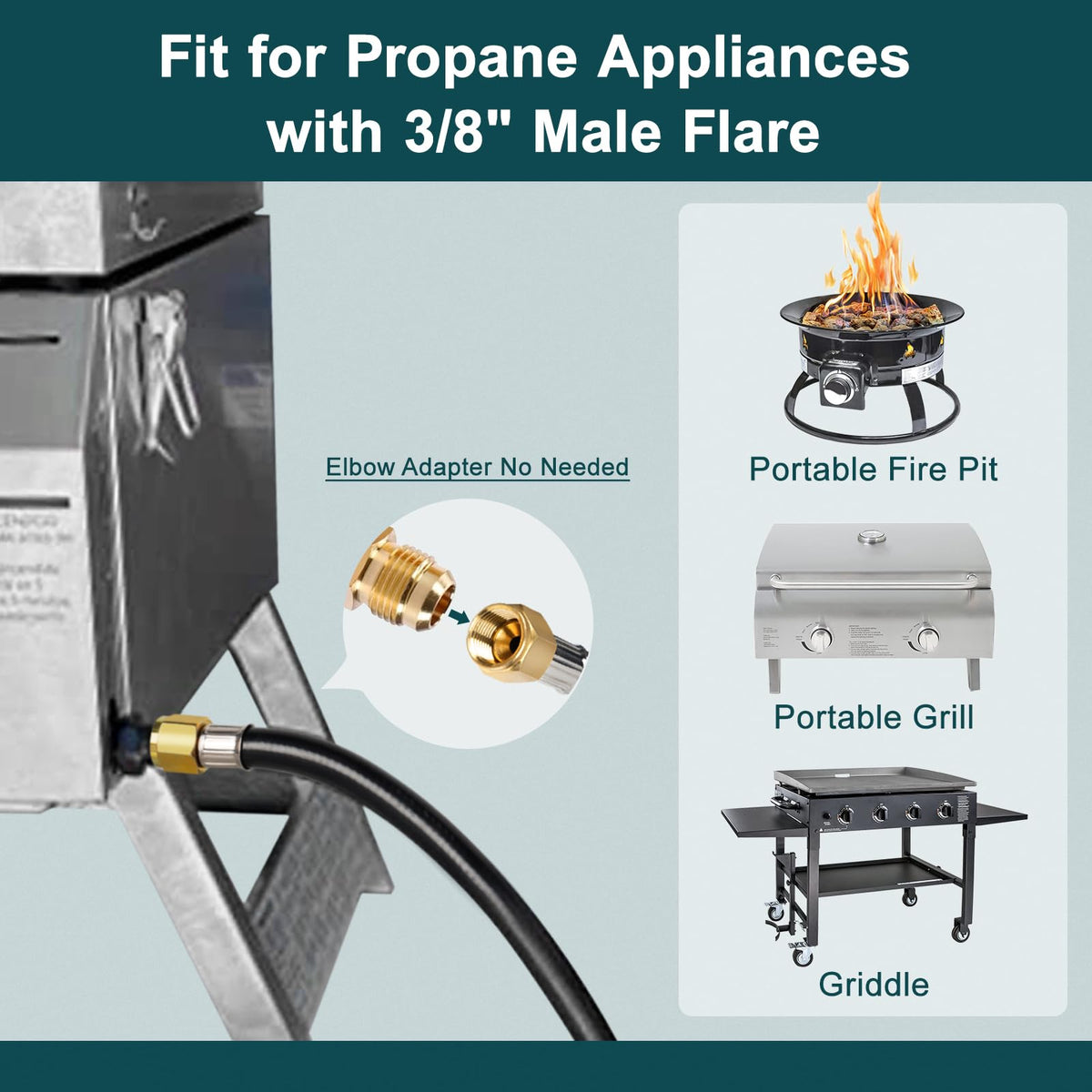 GASPRO propane hose compatible with Camp Chef Explorer for outdoor cooking