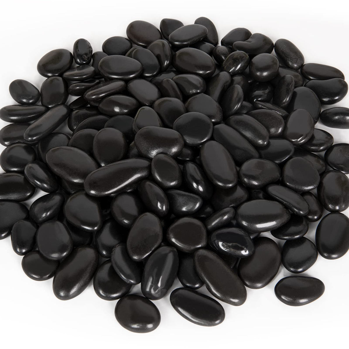 GASPRO erosion-control stones used around plant beds to reduce soil displacement.