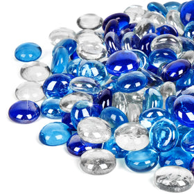 GASPRO fire glass beads in mixed colors add vibrant visual appeal to outdoor pits.