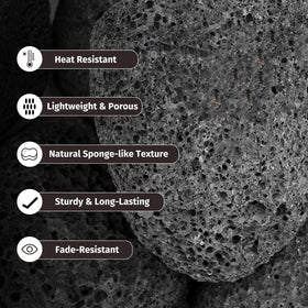 GASPRO explosion-proof lava rocks resist cracking for safer flame display.