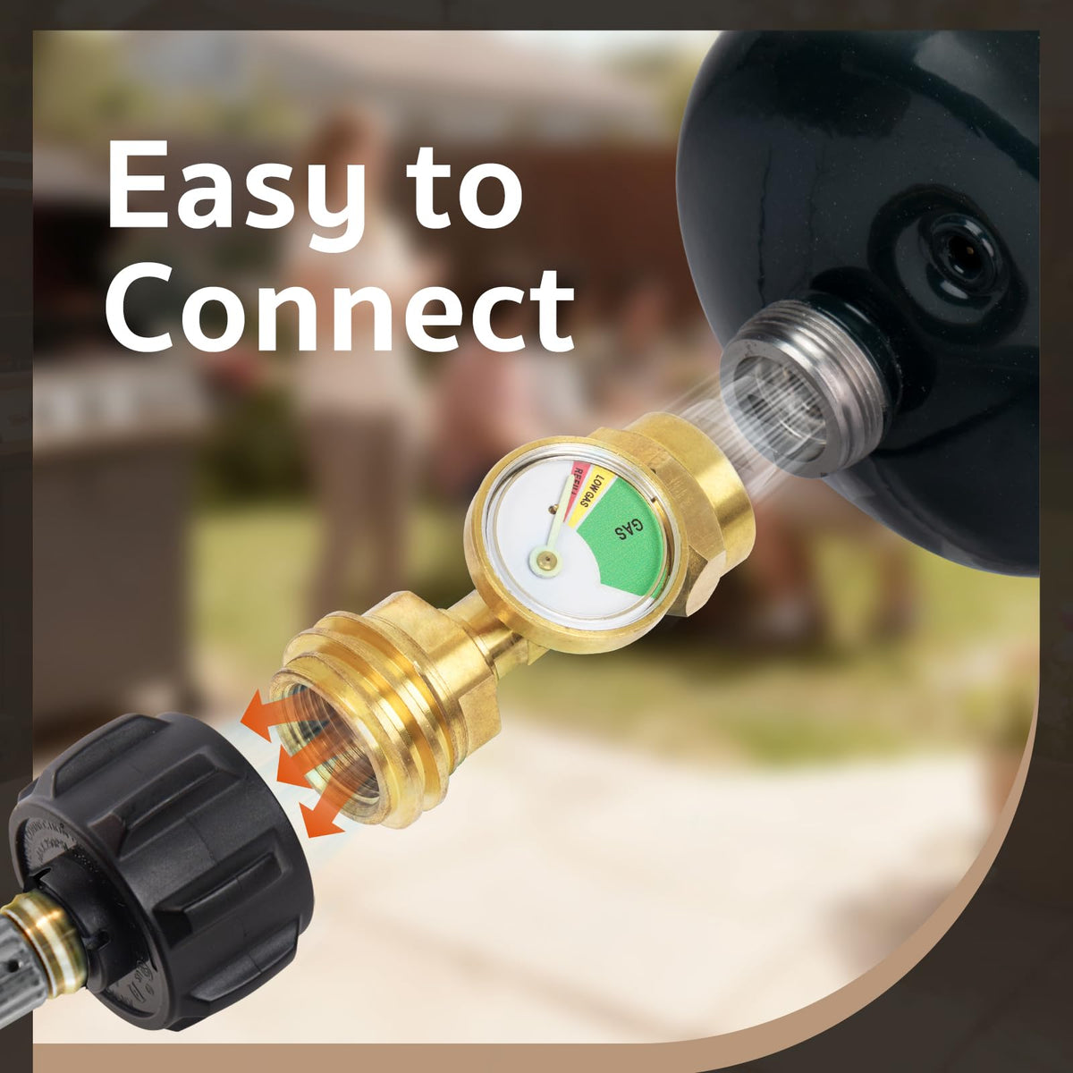 GasPro gauge display helps plan outdoor cooking with remaining gas visibility