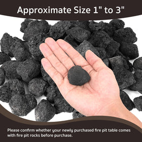 GASPRO rocks provide even gas dispersion under fire glass or logs.