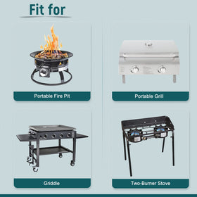 GasPro setup supports outdoor camping with fire pits and heaters.
