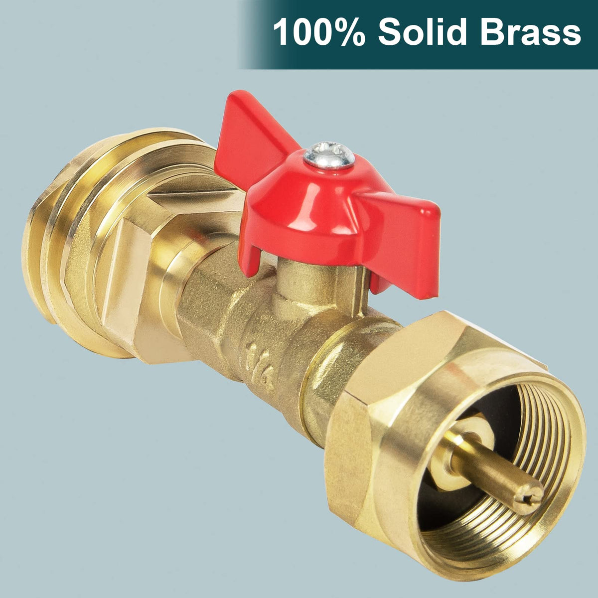 GASPRO durable brass construction suitable for outdoor propane use