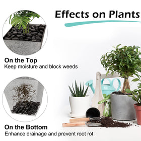 GASPRO planter stones demonstrate improved drainage for large pots and garden beds.