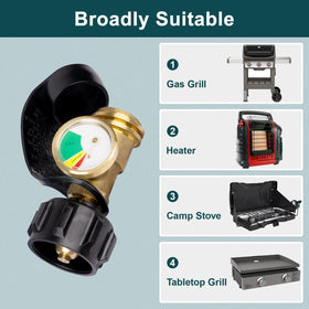 GASPRO gauge at a campfire pit helps plan fuel without guesswork