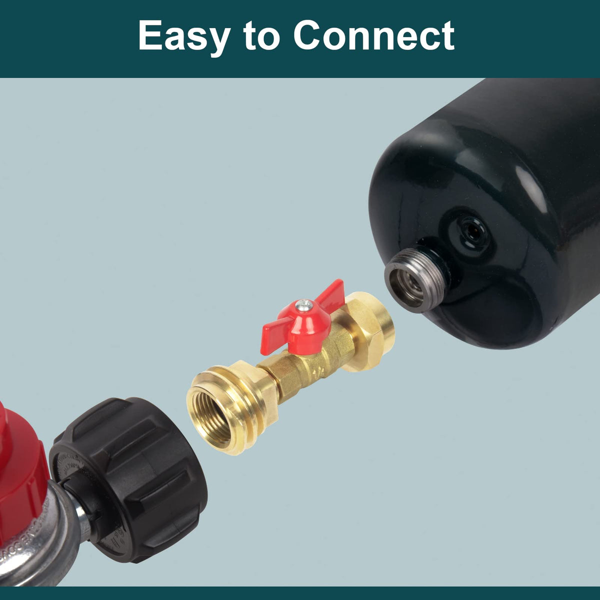 GASPRO QCC-1 and POL compatible connector for versatile tank compatibility