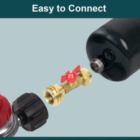 GASPRO QCC-1 and POL compatible connector for versatile tank compatibility