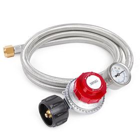 GasPro regulator gauge close-up for precise flame control.