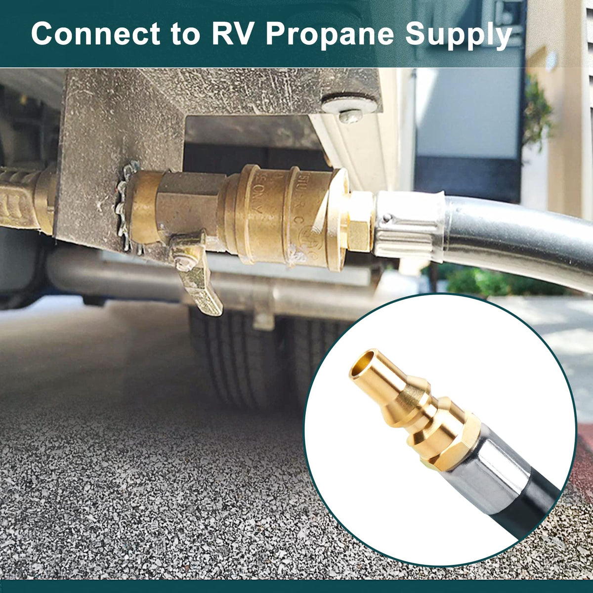 GasPro RV propane hose for outdoor use with common LP appliances.