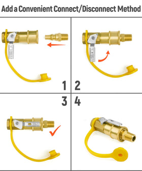 GASPRO shut-off valve quick-connect for safe, adjustable gas flow