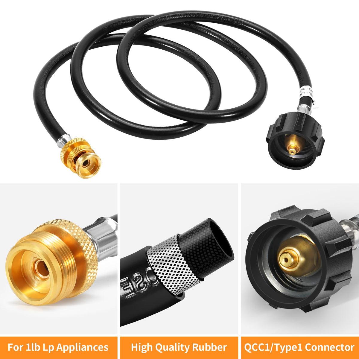 GasSaf 1lb-to-20lb adapter enables easy tank connection for camping setups