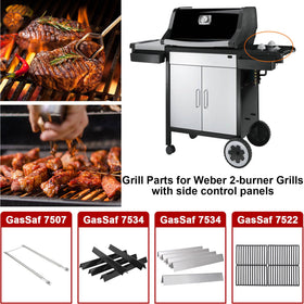 GasSaf 21.5-inch stainless flavor bars ready for grilling