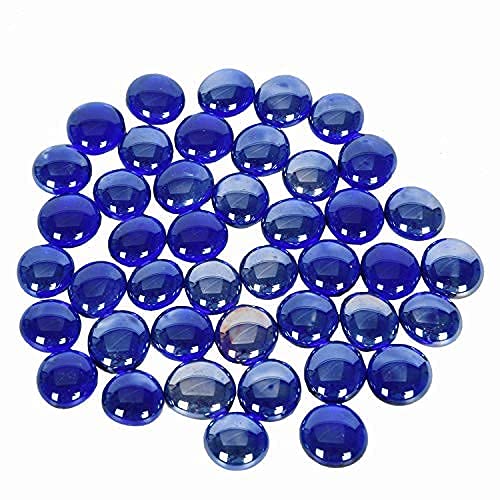 GasSaf blue fire glass beads add color to backyard water features.