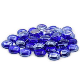 GasSaf blue fire glass beads brighten fish tanks with safe, reflective glow.