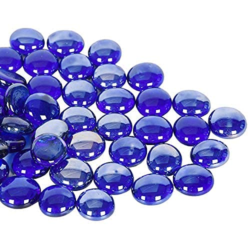 GasSaf blue fire glass beads decorate gardens with shimmering cobalt accents.