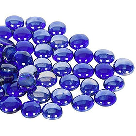 GasSaf blue fire glass beads decorate gardens with shimmering cobalt accents.
