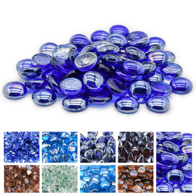 GasSaf blue fire glass beads illuminate outdoor pits with cobalt sparkle for cozy evenings.
